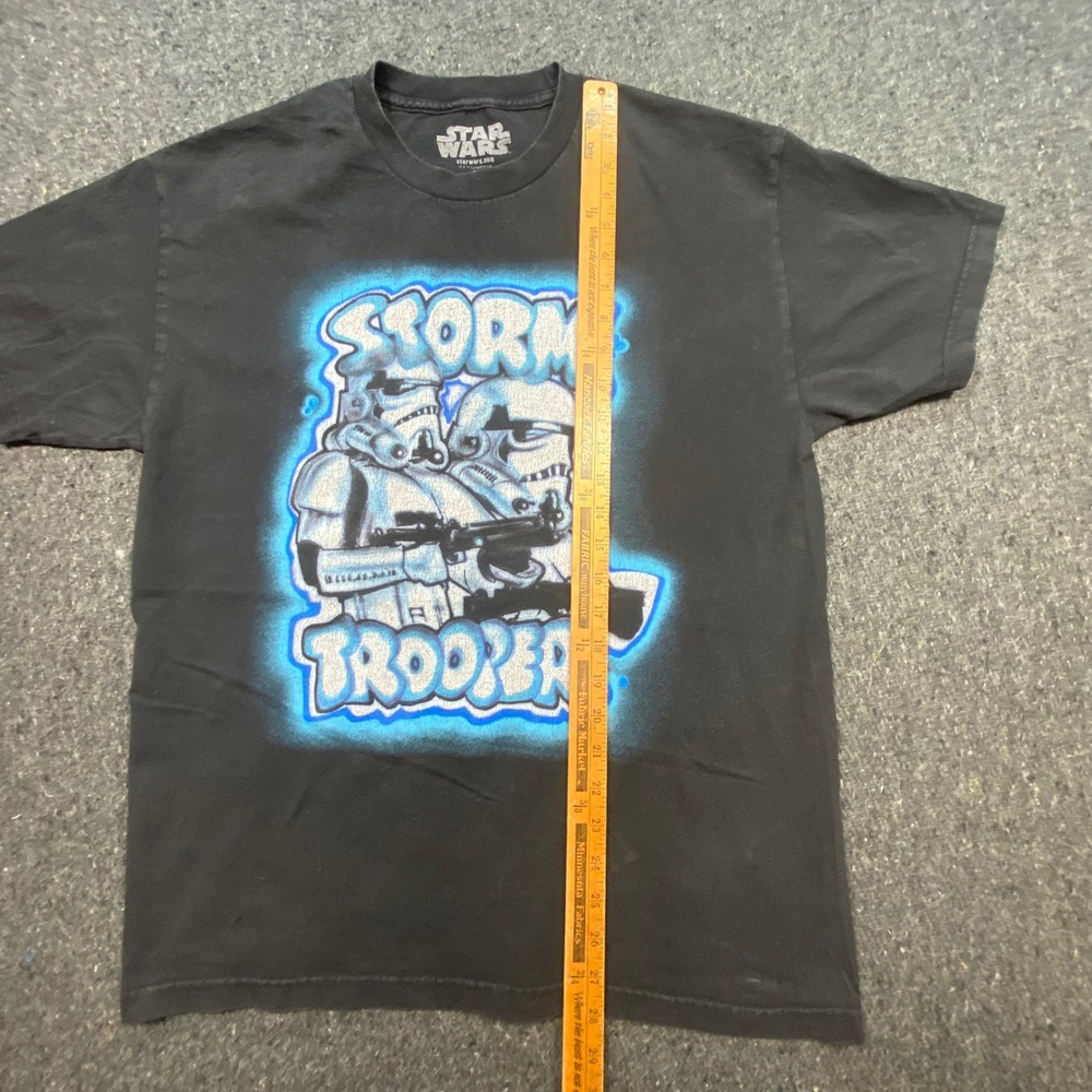 Star Wars Stormtrooper Graffiti Shirt Sz L Mens Black Skater Airbrush Graphic - Picture 5 of 7